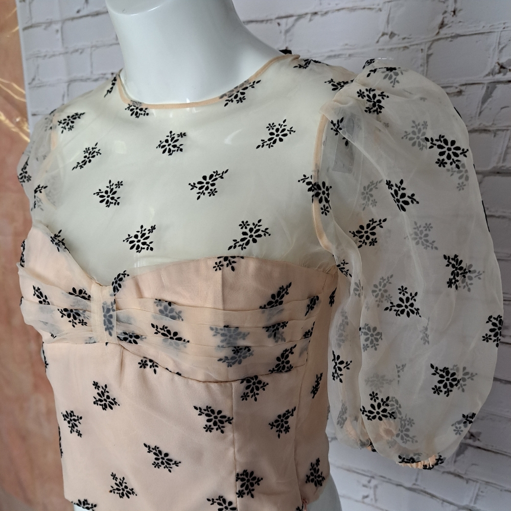 Zara Organza Pastel Top - Picture 6 of 16